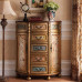American Wooden Half Round Five Drawer Cabinet American Wooden Half Round Five Drawer Cabinet