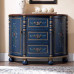 American Wooden Half Round Five Drawer Cabinet American Wooden Half Round Five Drawer Cabinet