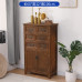 Vintage Solid Wood Five Drawer Cabinet