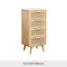 Scandinavian Solid Wood Six Drawer Wicker Weave Modern Bedroom Dresser Five Drawer Living Room Wooden Storage Cabinet