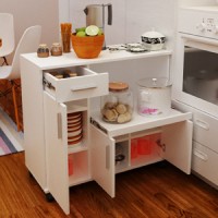 Simple Modern Dining Table Locker Kitchen Storage Cupboard Microwave Oven Cabinet