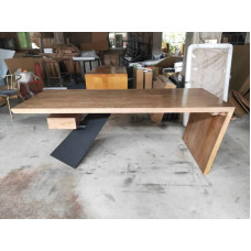 79 inches Nasdac Desk in Dark Oak Loft Office Table 200cm 79 inches Nasdac Desk in Dark Oak Loft Office Table 200cm