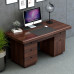Modern Minimalist Single Office Computer Desk With Lockable Drawers