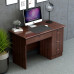 Modern Minimalist Single Office Computer Desk With Lockable Drawers