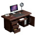 Modern Minimalist Single Office Computer Desk With Lockable Drawers