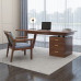 Modern Light Luxury Walnut Office Desk Set
