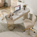 Light luxury rock plank desk boss office computer desk study room writing desk minimalist beauty consultation reception desk chairs Light luxury rock plank desk boss office computer desk study room writing desk minimalist beauty consultation reception desk chairs