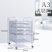 A3 Under Desk Metal Drawer File Cabinet Office Decor Storage Box Organizer A4 Under Desk File