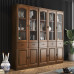 Chinese Solid Wood Bookcase with Glass Door Floor Combination Chinese Solid Wood Bookcase with Glass Door Floor Combination