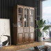 Chinese Solid Wood Bookcase with Glass Door Floor Combination Chinese Solid Wood Bookcase with Glass Door Floor Combination