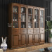 Chinese Solid Wood Bookcase with Glass Door Floor Combination Chinese Solid Wood Bookcase with Glass Door Floor Combination