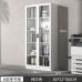 Wood Office File Cabinet modern minimalistic glass door floor storage cabinet