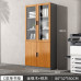 Wood Office File Cabinet modern minimalistic glass door floor storage cabinet