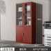 Wood Office File Cabinet modern minimalistic glass door floor storage cabinet