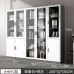 Wood Office File Cabinet modern minimalistic glass door floor storage cabinet