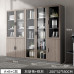 Wood Office File Cabinet modern minimalistic glass door floor storage cabinet