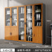 Wood Office File Cabinet modern minimalistic glass door floor storage cabinet