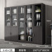 Wood Office File Cabinet modern minimalistic glass door floor storage cabinet