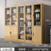 Wood Office File Cabinet modern minimalistic glass door floor storage cabinet