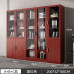 Wood Office File Cabinet modern minimalistic glass door floor storage cabinet