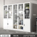 Wood Office File Cabinet modern minimalistic glass door floor storage cabinet