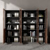 Wood Office File Cabinet modern minimalistic glass door floor storage cabinet