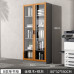 Wood Office File Cabinet modern minimalistic glass door floor storage cabinet