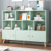 Compact Storage Cabinet Shelves Wood Legs Bookcase Compact Storage Cabinet Shelves Wood Legs Bookcase