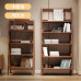 Scandinavian Walnut Wood Bookshelf Storage Rack for Living Room Balcony