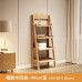 Scandinavian Walnut Wood Bookshelf Storage Rack for Living Room Balcony