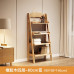Scandinavian Walnut Wood Bookshelf Storage Rack for Living Room Balcony