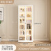 Home Steel Bookcase With Glass Door Display Cabinet Bookshelf