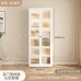 Home Steel Bookcase With Glass Door Display Cabinet Bookshelf