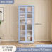 Home Steel Bookcase With Glass Door Display Cabinet Bookshelf