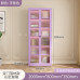 Home Steel Bookcase With Glass Door Display Cabinet Bookshelf