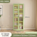 Home Steel Bookcase With Glass Door Display Cabinet Bookshelf