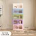 Home Steel Bookcase With Glass Door Display Cabinet Bookshelf