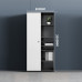 Office File Cabinet Wardrobe Wooden Data Cabinet with Lock Financial Storage Background High Cabinet Bookcase Against Wall Furniture Office File Cabinet Wardrobe Wooden Data Cabinet with Lock Financial Storage Background High Cabinet Bookcase Against Wall Furniture