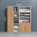 Office File Cabinet Wardrobe Wooden Data Cabinet with Lock Financial Storage Background High Cabinet Bookcase Against Wall Furniture Office File Cabinet Wardrobe Wooden Data Cabinet with Lock Financial Storage Background High Cabinet Bookcase Against Wall Furniture