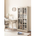Wooden Bookshelf Storage Cabinet with Pullout Glass Door Wooden Bookshelf Storage Cabinet with Pullout Glass Door