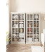 Wooden Bookshelf Storage Cabinet with Pullout Glass Door Wooden Bookshelf Storage Cabinet with Pullout Glass Door
