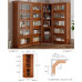 American Solid Wood Bookcase with Glass Door Floor Home Dustproof Shelving Storage Cabinet Living Room Display Cabinet Wall Integrated American Solid Wood Bookcase with Glass Door Floor Home Dustproof Shelving Storage Cabinet Living Room Display Cabinet Wall Integrated