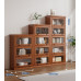 American Solid Wood Bookcase with Glass Door Floor Home Dustproof Shelving Storage Cabinet Living Room Display Cabinet Wall Integrated American Solid Wood Bookcase with Glass Door Floor Home Dustproof Shelving Storage Cabinet Living Room Display Cabinet Wall Integrated