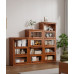 American Solid Wood Bookcase with Glass Door Floor Home Dustproof Shelving Storage Cabinet Living Room Display Cabinet Wall Integrated American Solid Wood Bookcase with Glass Door Floor Home Dustproof Shelving Storage Cabinet Living Room Display Cabinet Wall Integrated