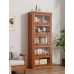 American Solid Wood Bookcase with Glass Door Floor Home Dustproof Shelving Storage Cabinet Living Room Display Cabinet Wall Integrated American Solid Wood Bookcase with Glass Door Floor Home Dustproof Shelving Storage Cabinet Living Room Display Cabinet Wall Integrated