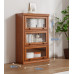 American Solid Wood Bookcase with Glass Door Floor Home Dustproof Shelving Storage Cabinet Living Room Display Cabinet Wall Integrated American Solid Wood Bookcase with Glass Door Floor Home Dustproof Shelving Storage Cabinet Living Room Display Cabinet Wall Integrated