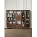 North American Walnut Wood Storag Cabinet Shelf Rack Modern Minimalist Glass