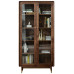 North American Walnut Wood Storag Cabinet Shelf Rack Modern Minimalist Glass