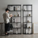 Nordic Living Room Floor Steel Bookshelf Iron Storage Rack