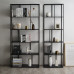 Nordic Living Room Floor Steel Bookshelf Iron Storage Rack